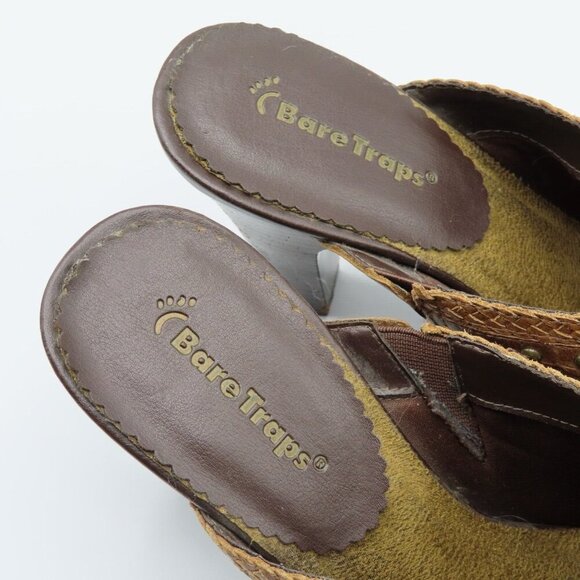 Baretraps Women 8 M Expert Distressed Leather Studded Western Boho Heels Clogs - Picture 8 of 12
